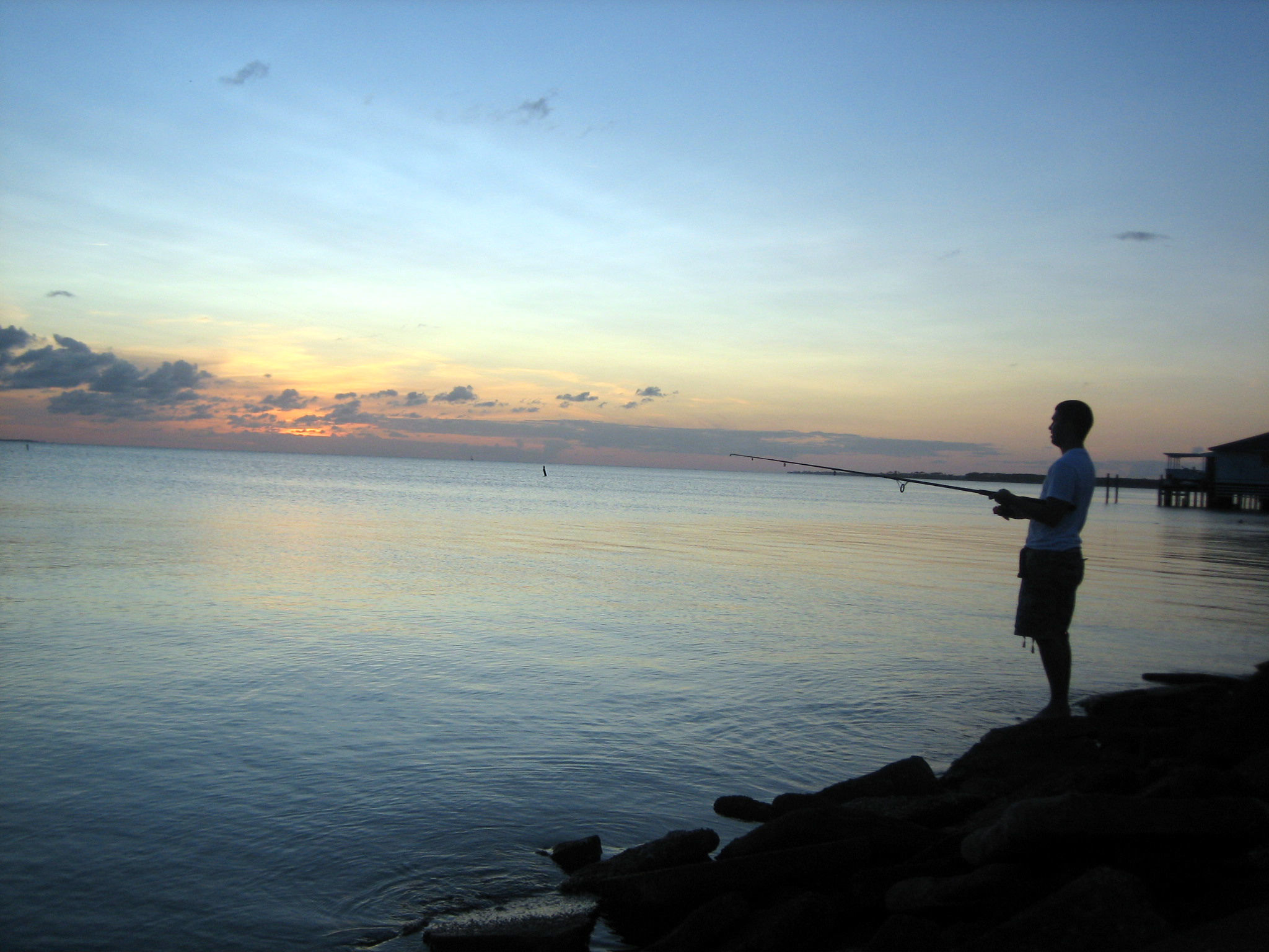 sunset d fishing Outer Banks North Carolina - fishing at sunset