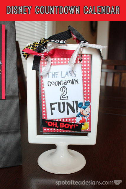 DIY Disney Countdown Calendar Spot Of Tea Designs