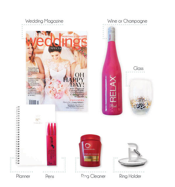 #DIY Engagement Basket Gift idea for a bride to be. #wedding | spotofteadesigns.com